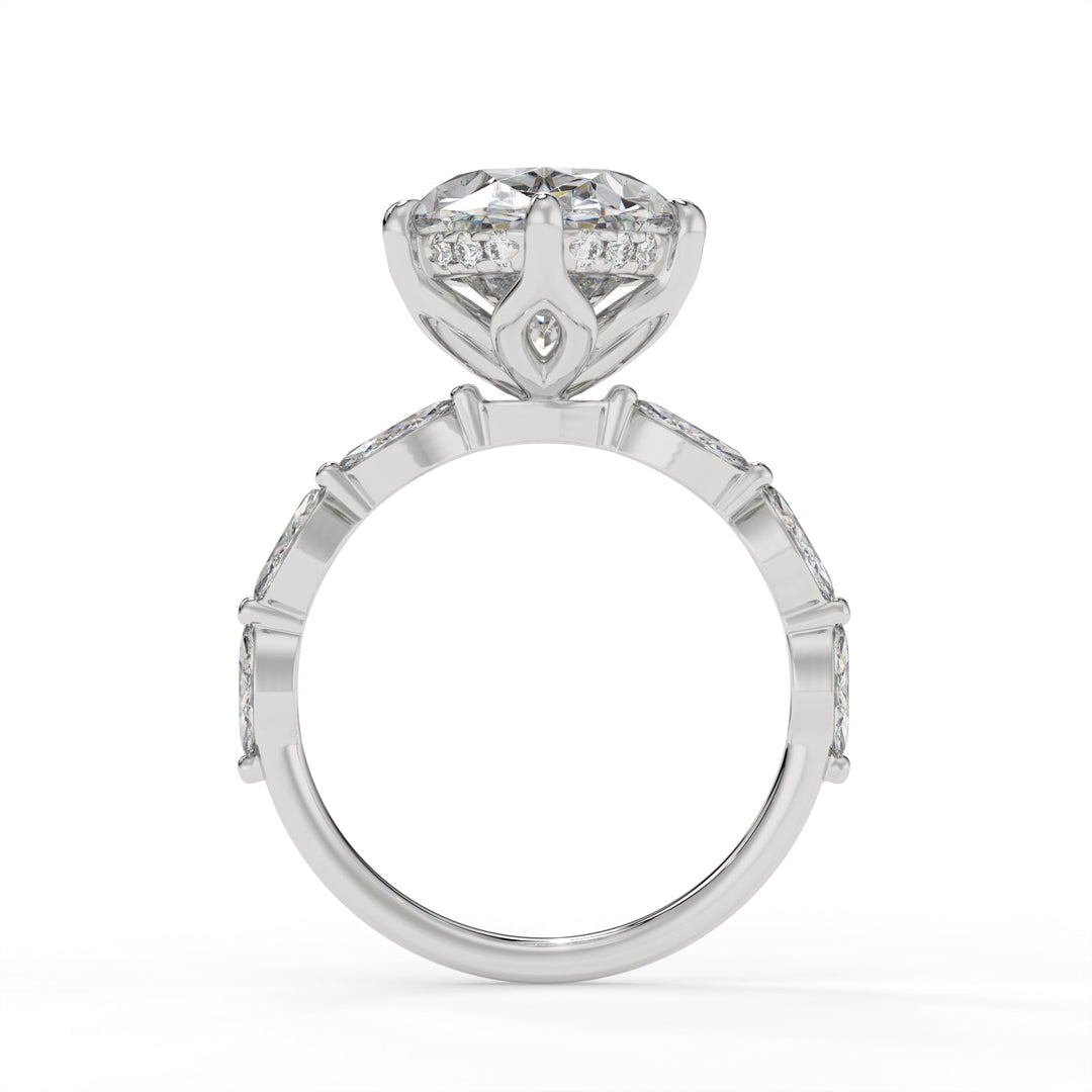 Floral Prong Oval