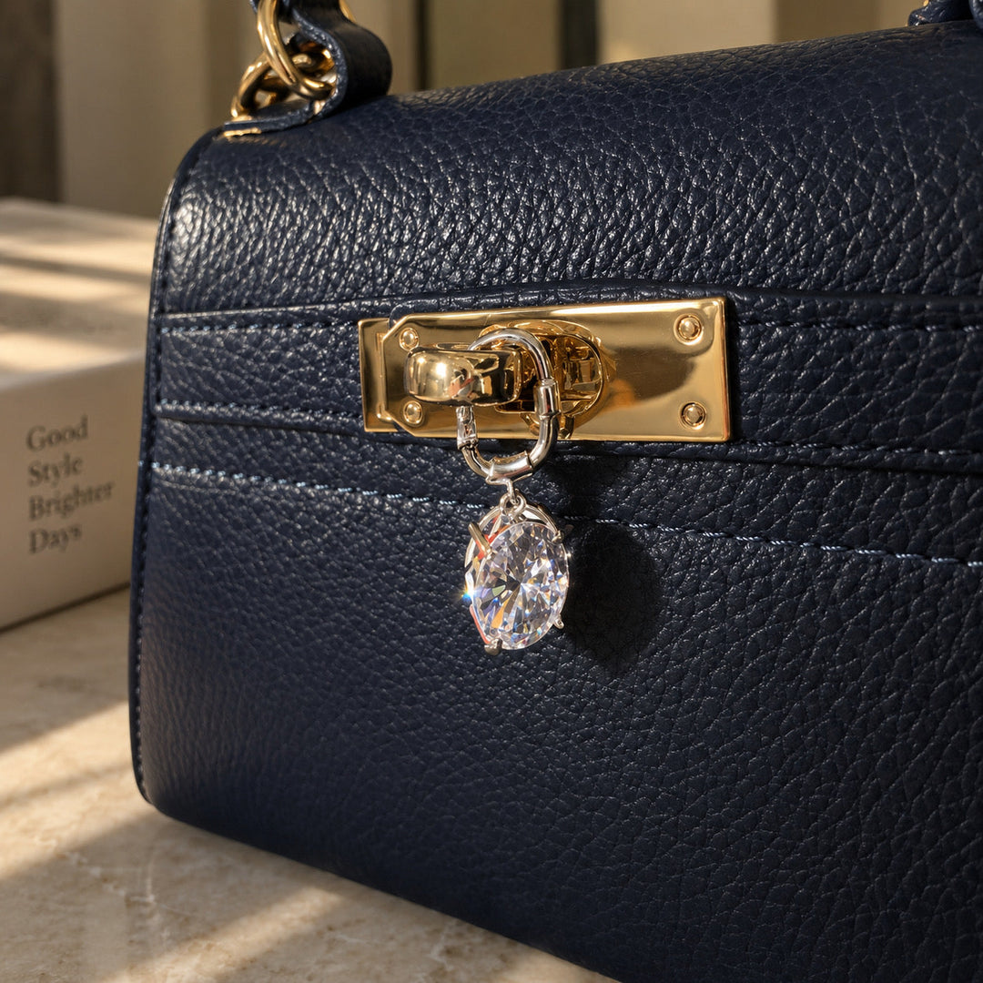 The Oval Glint Bag Charm