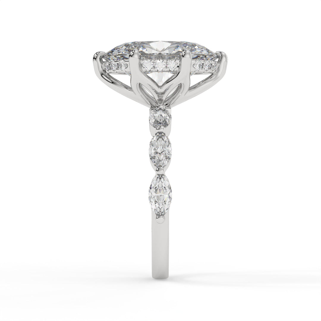 Floral Prong Oval