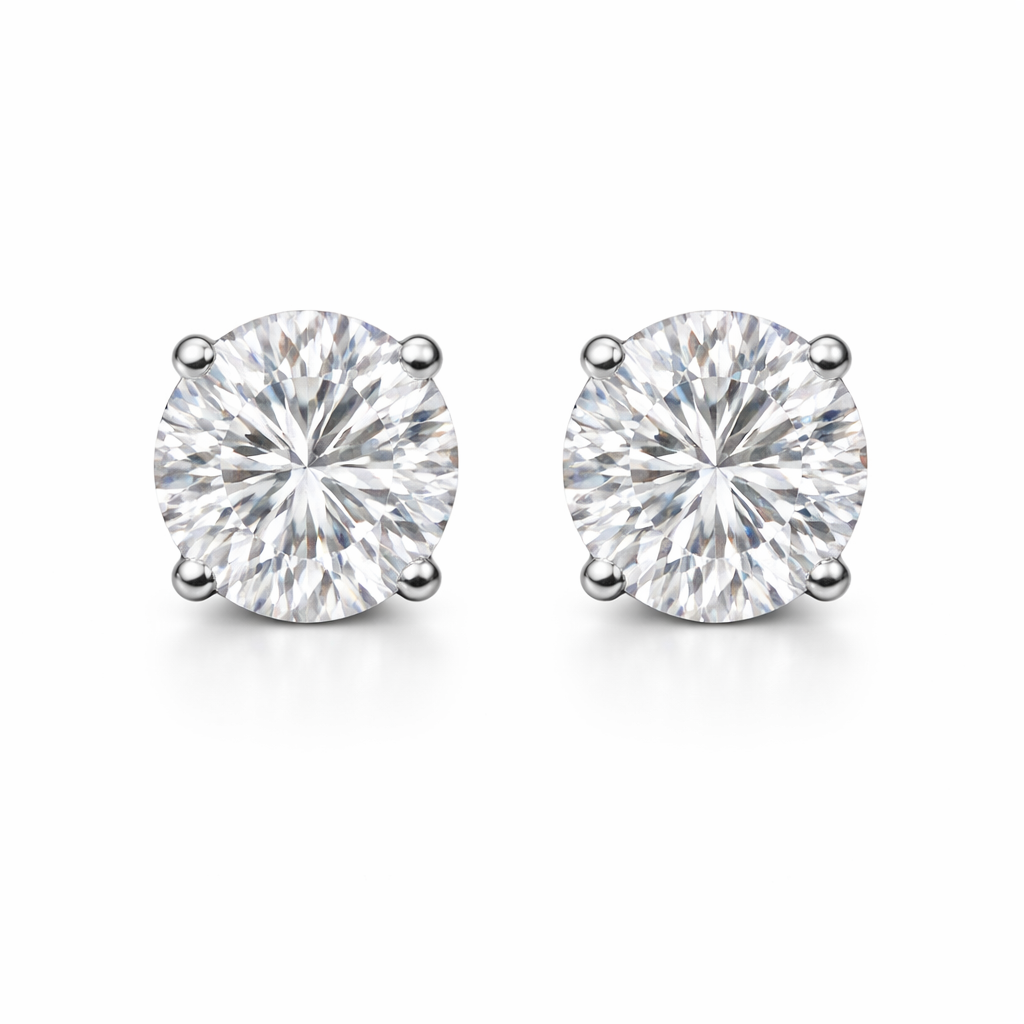 Round Solitaire Studs