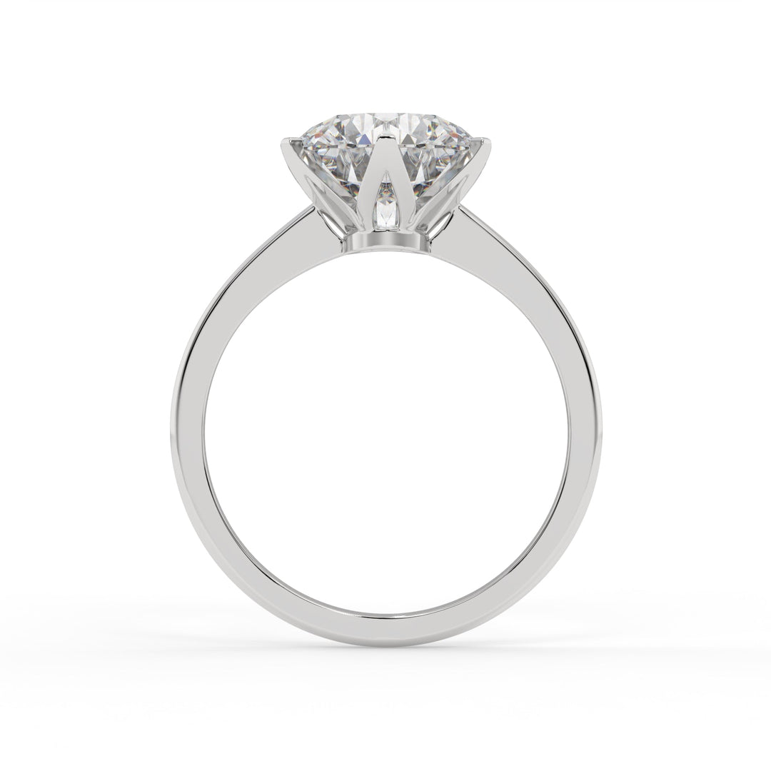 Petal Prong Round Solitaire