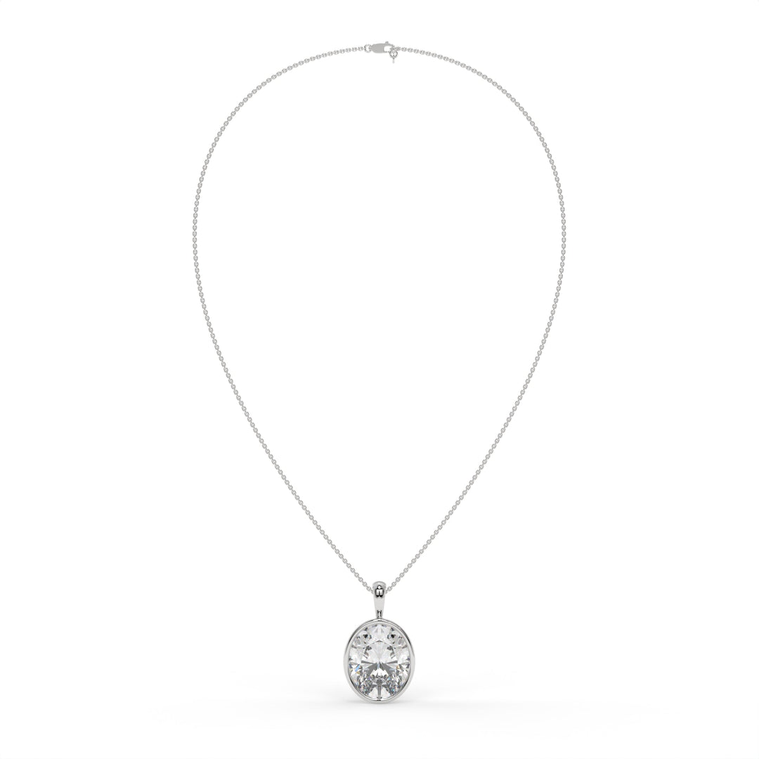 Oval Solitaire Pendant
