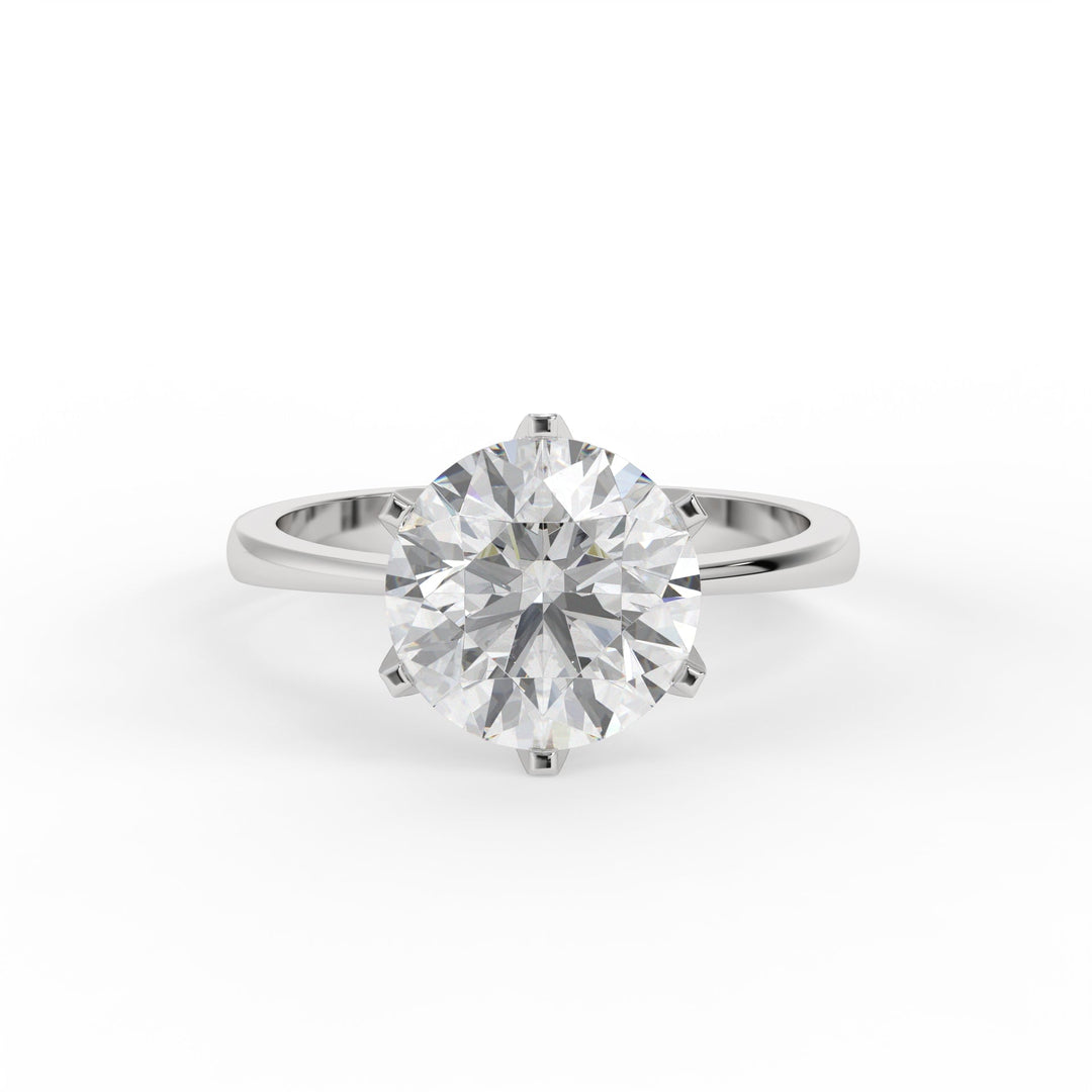 Petal Prong Round Solitaire