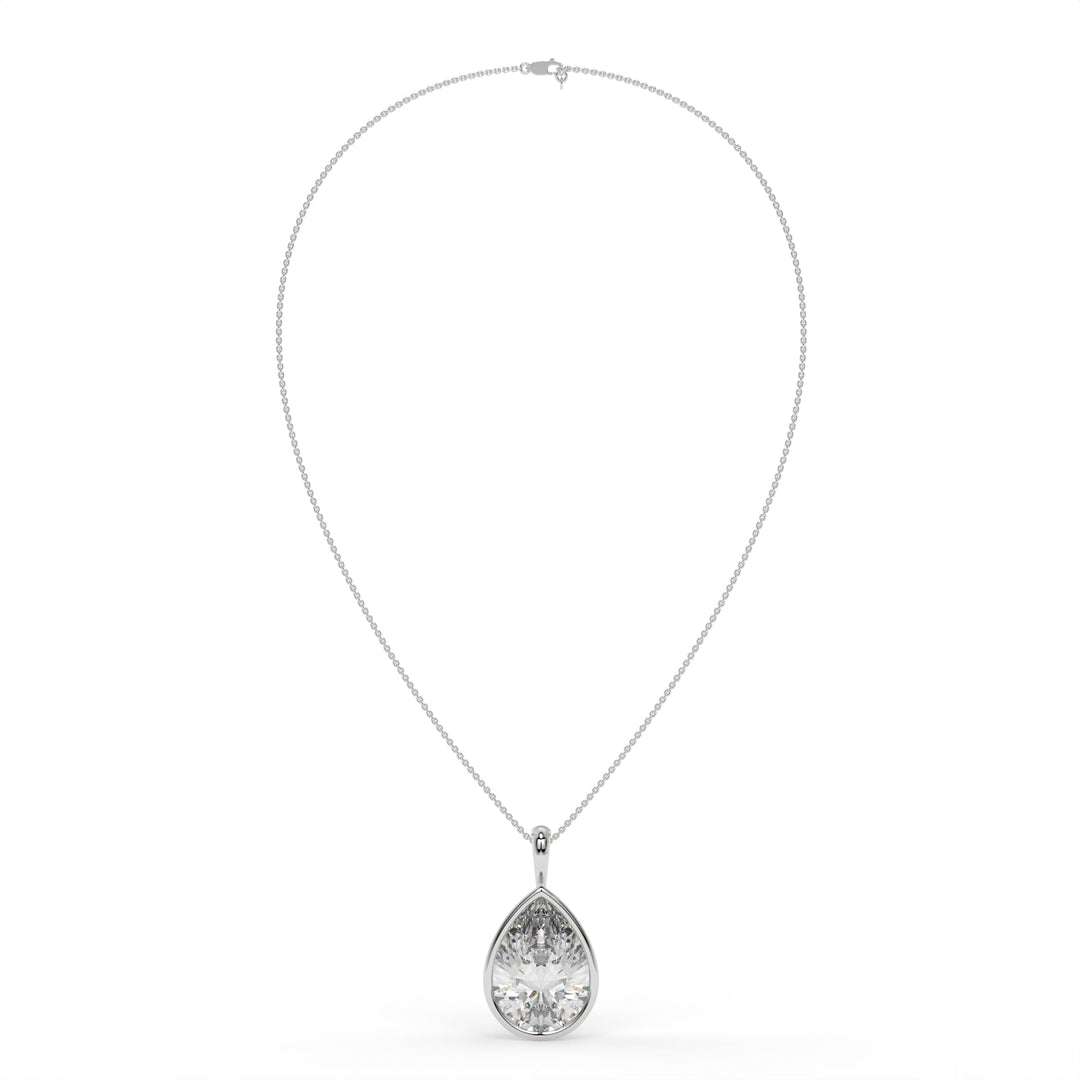 Pear Solitaire Pendant